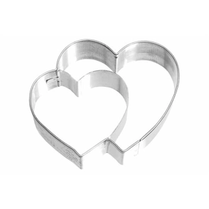 emporte-pièce double cœur 6,5 cm - birkmann