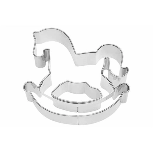 emporte-pièce cheval a bascule 2,5 x 6,5 x h.7 cm - birkmann