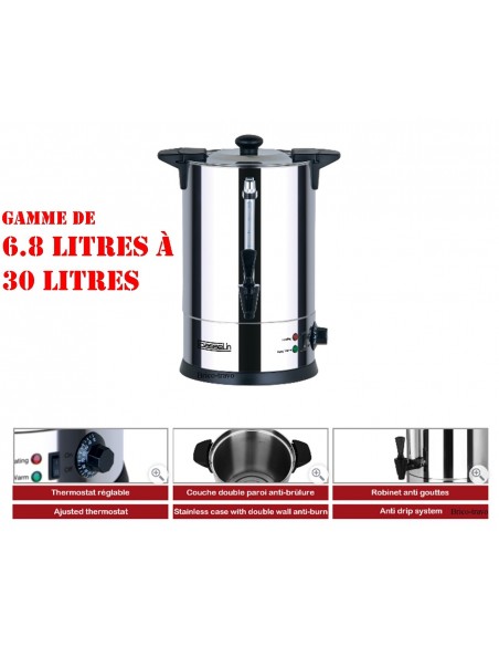 Distributeur de vin chaud et boissons chaudes 6,8 litres