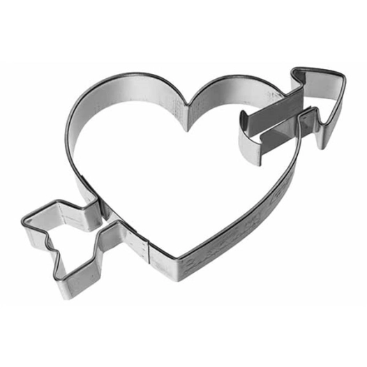 emporte-pièce coeur avec fleche 2,5 x 8 x h.5,8 cm - birkmann