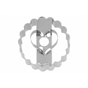 emporte-pièce linzer cookie cœur 3,5 x 5 x h.5 cm - birkmann