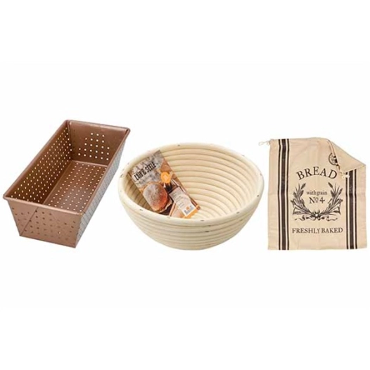 6 laib & seele kit de cuisson du pain 3pcs - birkmann