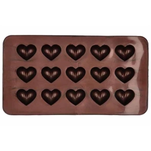 4 chocolaterie set de 2 moule a chocolat hearts - birkmann