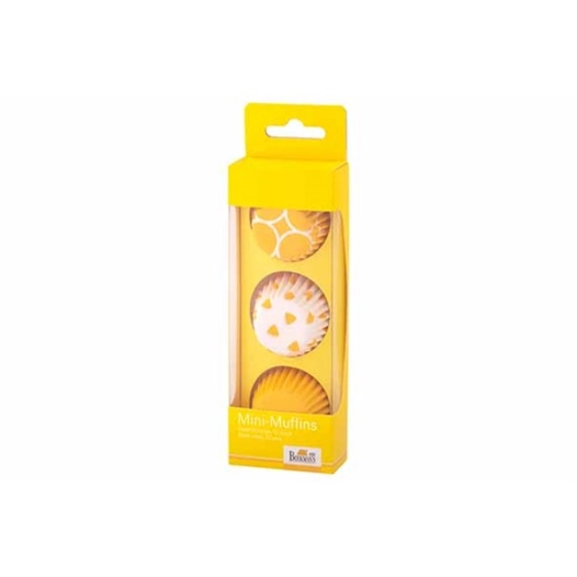 colour kitchen set de 72 moule muffin 4,5 cm jaune - birkmann