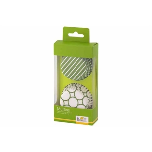 colour kitchen set de 48 moule muffin 7 cm vert - birkmann