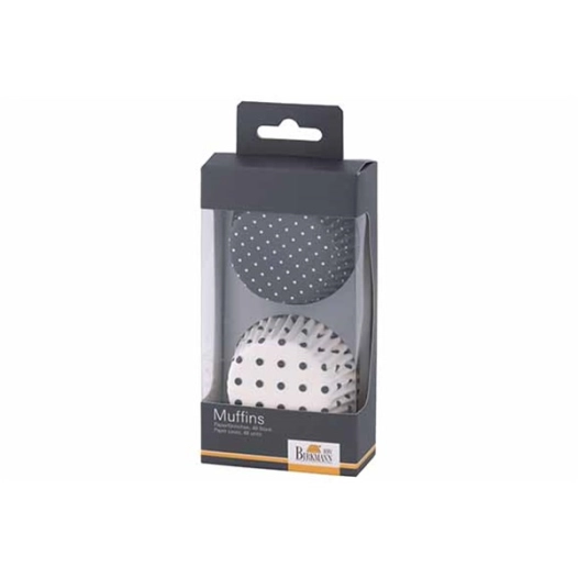 colour kitchen set de 48 moule muffin 7 cm gris - birkmann