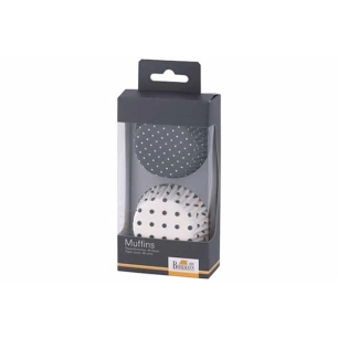 colour kitchen set de 48 moule muffin 7 cm gris - birkmann