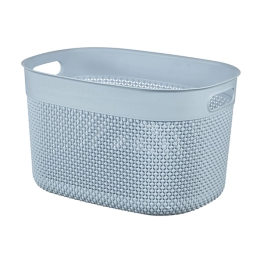 panier à linge l 38 x 29 x h22 cm bleu claire - filo - curver