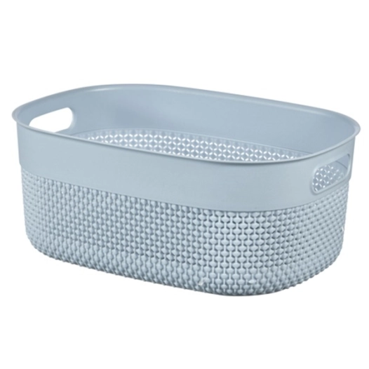 panier à linge s 27 x 22 x h15 cm bleu claire - filo - curver