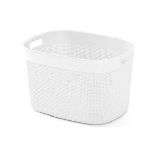 panier à linge xl 44 x 33 x h27 cm blanc - filo - curver