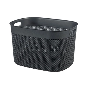 panier à linge xl 44 x 33 x h27 cm gris foncé - filo - curver