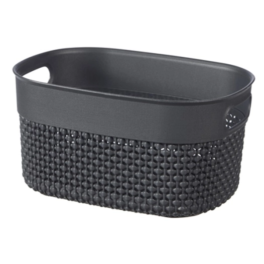 panier à linge xs 23.5 x 17.5 x h12 cm gris foncé - filo - curver