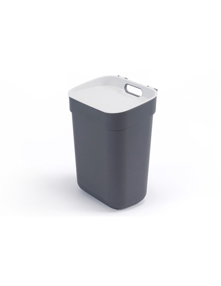 poubelle 10 l 25 x 19 x h33 cm gris foncé - ready to collect - curver