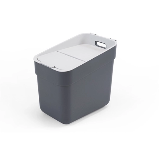 poubelle 20 l 37 x 25 x h33 cm gris foncé - ready to collect - curver