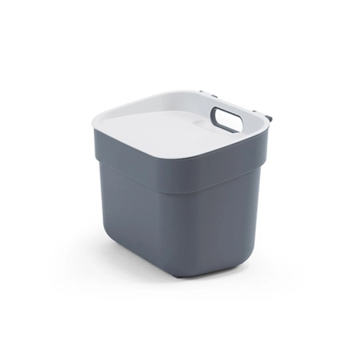 poubelle 5 l 25 x 19 x h20 cm gris foncé - ready to collect - curver