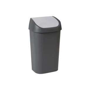 poubelle couvercle swing 50 l. 38.8 x 30.3 x h69 cm anthracite-gris - mistr - curver