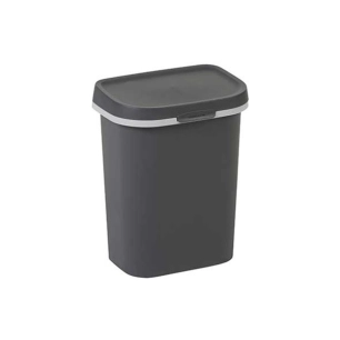 poubelle plat 10 l 25.6 x 19 x h31.8 cm anthracite - mistral - curver
