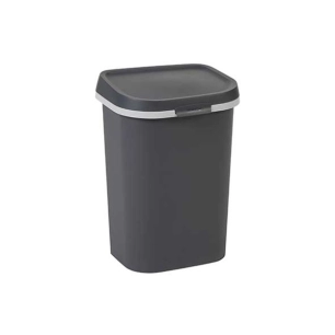 poubelle plat 25 l 33.2 x 26.7 x h45.7 cm anthracite - mistral - curver