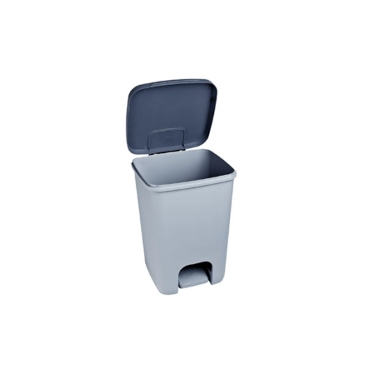 poubelle à pédale 40 l 38 x 33 x h55 cm gris-anthracite - essentials - curver