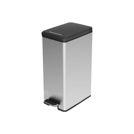 seau à pédale slim bin 40 l. 25 x 42 x h61 cm argent - deco bin - curver