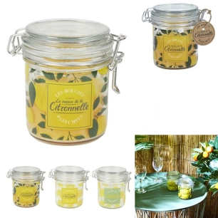 bougie parfumée citronnelle bocal a clip h11cm m12 - home deco factory