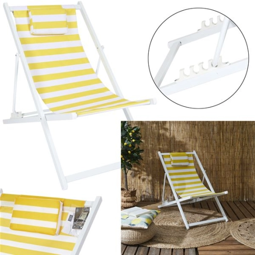 chilienne métal rayures jaunes m4 - home deco factory