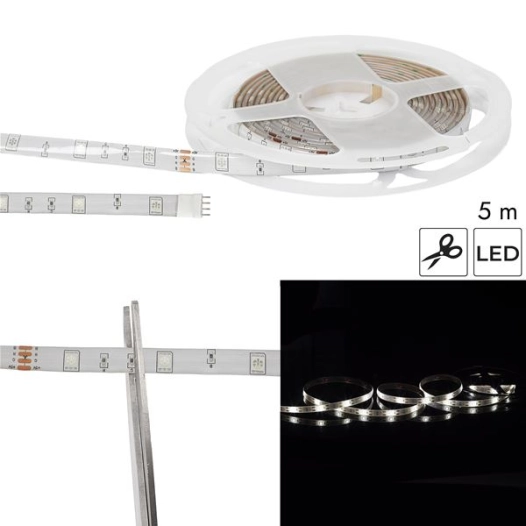 bande led blanc chaud 5m m12 - home deco factory