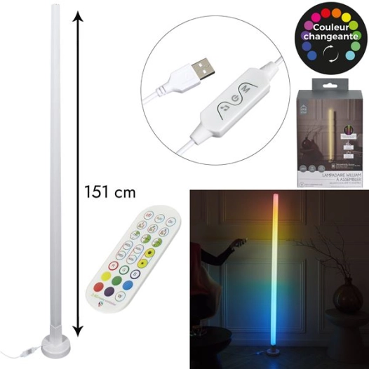 tube led 151cm avec telecommande a monter m8 - home deco factory