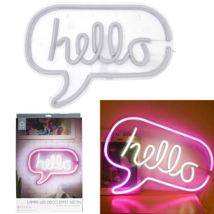 lampe led effet néon hello usb m4 - home deco factory