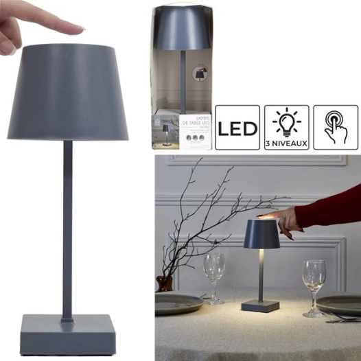 lampe led de table tactile m12 - home deco factory