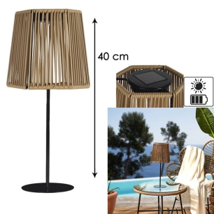 lampe exterieur solaire beige h40cm m6 - home deco factory