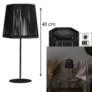lampe exterieur solaire noir h40cm m6 - home deco factory