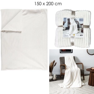 plaid grosse cotes flanelle 150x200cm a3m6 - home deco factory