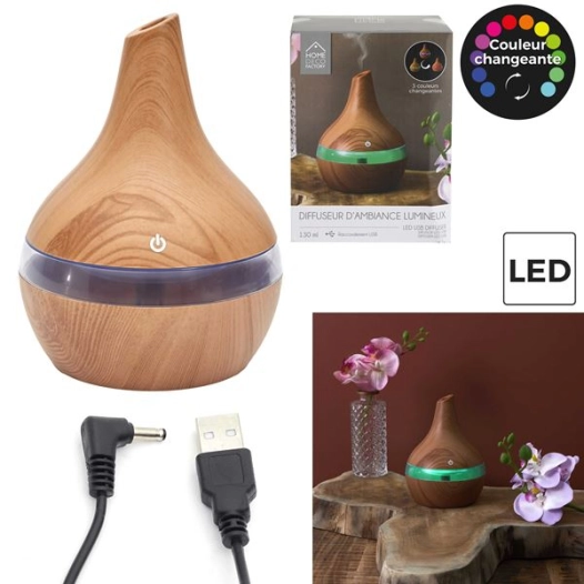 diffuseur huiles essentielles led m8 - home deco factory
