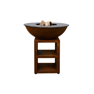 brasero piatto large corten ø84- quoco - q10011 - quoco