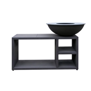 brasero piatto tavolo large corten ø84 - quoco - q12015 - quoco