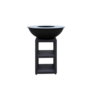 brasero piatto medium noir ø84 + grille + spatule + housse - q11010v2 - quoco