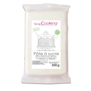 pâte à sucre arôme vanille 500 g blanche - scrapcooking