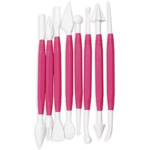lot de 8 outils / 16 fonctions pour pâte à sucre - scrapcooking