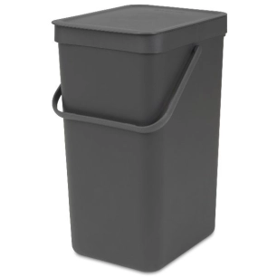 poubelle 16 l grey - sort & go - brabantia