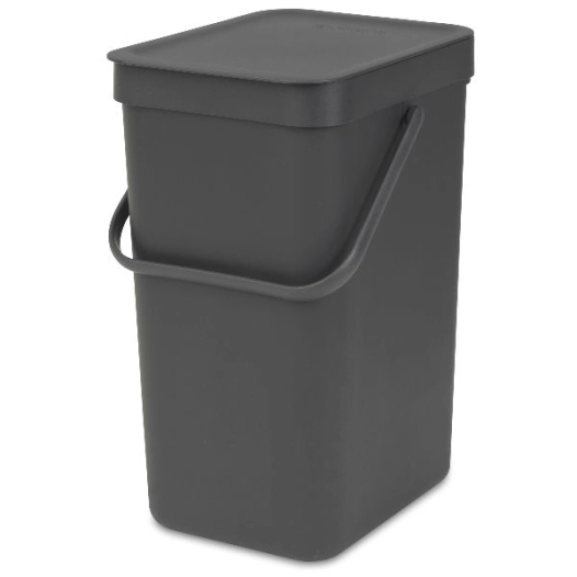 poubelle 12 l grey - sort & go - brabantia