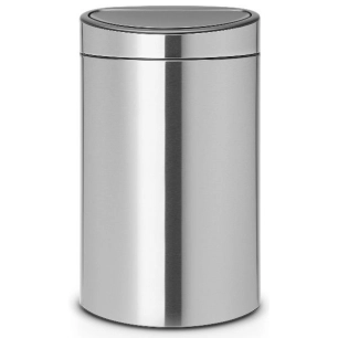 poubelle 40 l matt steel - touch bin - brabantia