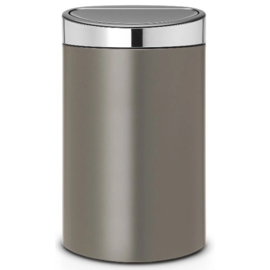 poubelle 40 l platinium - touch bin - brabantia