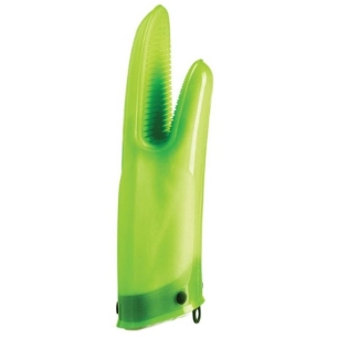 gant de cuisine silicone & coton vert - mastrad