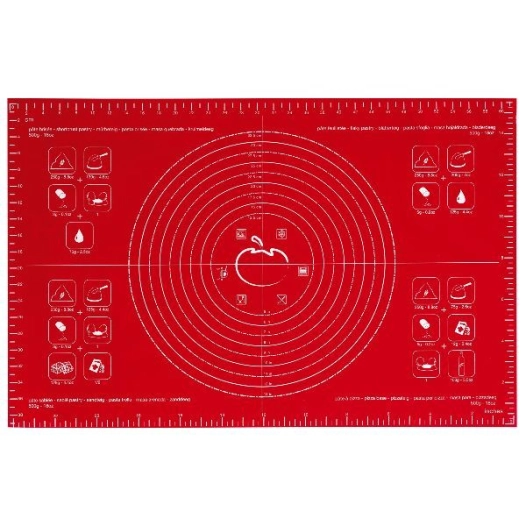 grande feuille à pâtisserie 60 x 40 cm rouge - mastrad