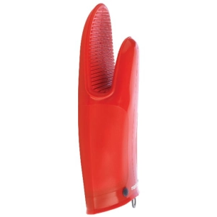 gant de cuisine silicone & coton rouge - mastrad