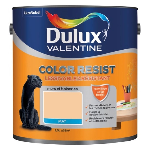 color resist mur bois mat 2.5l aurore - dulux valentine