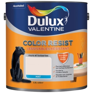 color resist mur bois mat 2.5l plâtre rose - dulux valentine