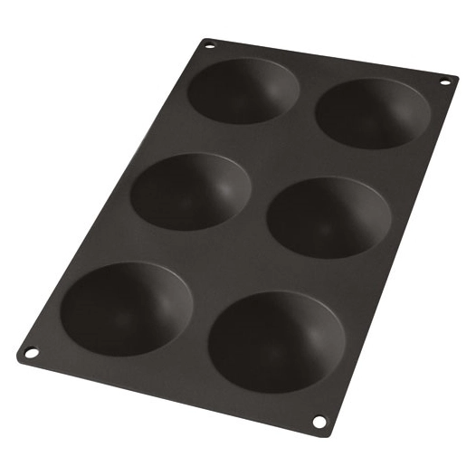 gourmet moule demi sphere 6p noir - lekue