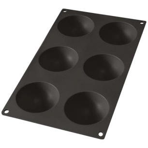 gourmet moule demi sphere 6p noir - lekue